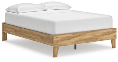 Cama de plataforma completa Bermacy - Marrón claro