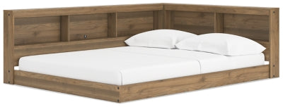 Deanlow Full Bookcase Storage Bed - Honey