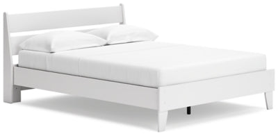Cama Queen con plataforma y paneles Socalle - Dos tonos