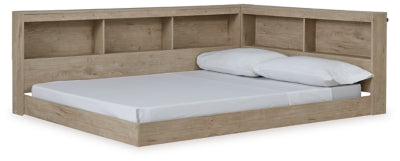 Oliah Full Bookcase Storage Bed - Natural