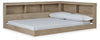 Cama con estantería de almacenamiento Oliah