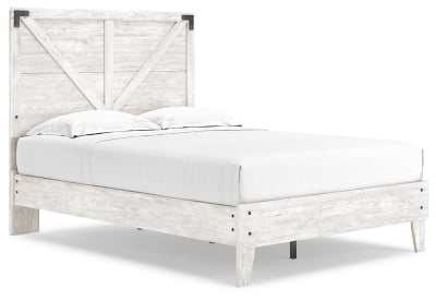 Cama de plataforma con paneles cruzados Shawburn Full