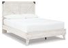 Cama con plataforma y paneles cruzados Shawburn Queen