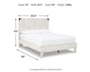 Cama con plataforma y paneles cruzados Shawburn Queen