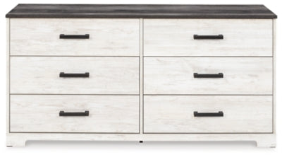 Shawburn Dresser - Whitewash/Charcoal Gray