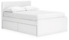 Cama de plataforma Onita con paneles completos y almacenamiento en dos lados