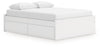 Cama Queen Onita con plataforma y almacenamiento en un lateral