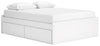 Cama Queen Onita con plataforma y dos laterales de almacenamiento