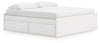 Cama Onita King con plataforma y almacenamiento en un lado
