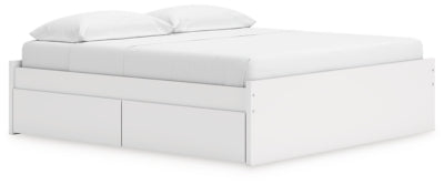 Cama King Onita con plataforma y dos laterales de almacenamiento