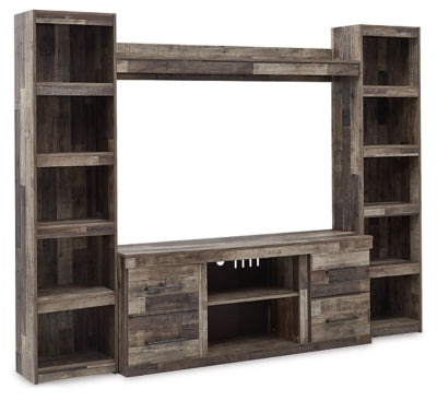 Derekson 4-Piece Entertainment Center - Multi Gray