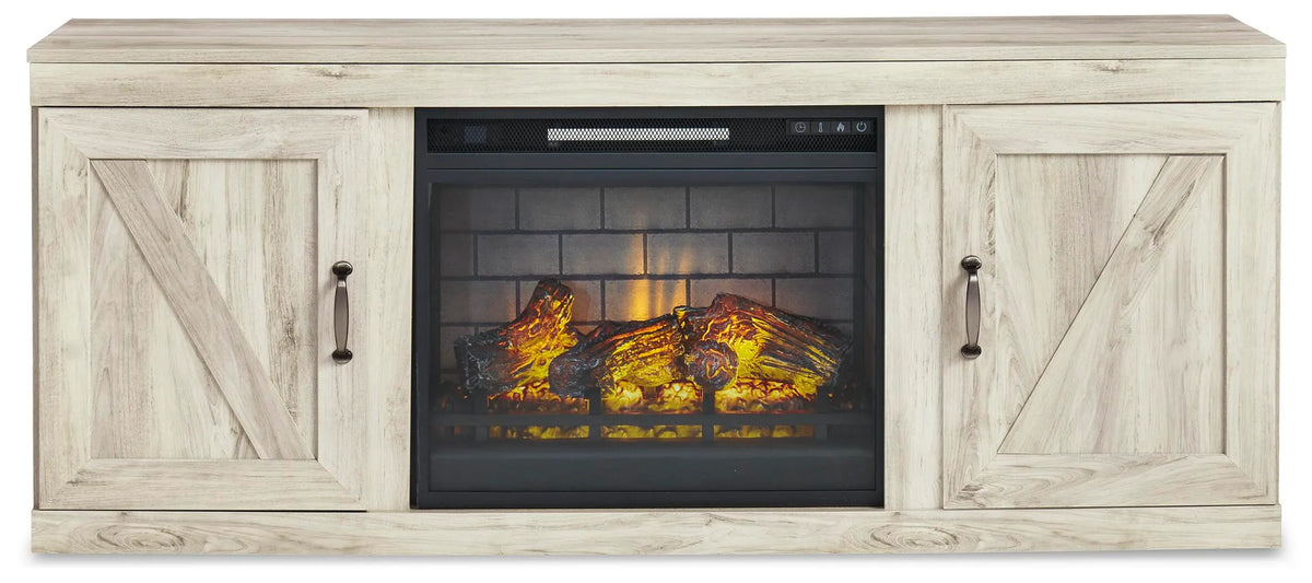 Bellaby TV Stand with Electric Fireplace - Whitewash
