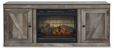 Wynnlow TV Stand with Electric Fireplace - Gray