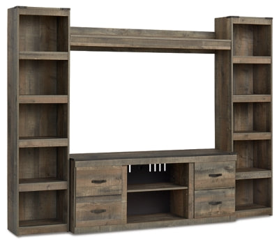Trinell 4-Piece Entertainment Center - Brown