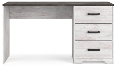 Shawburn 54" Home Office Desk - White/Dark Charcoal Gray
