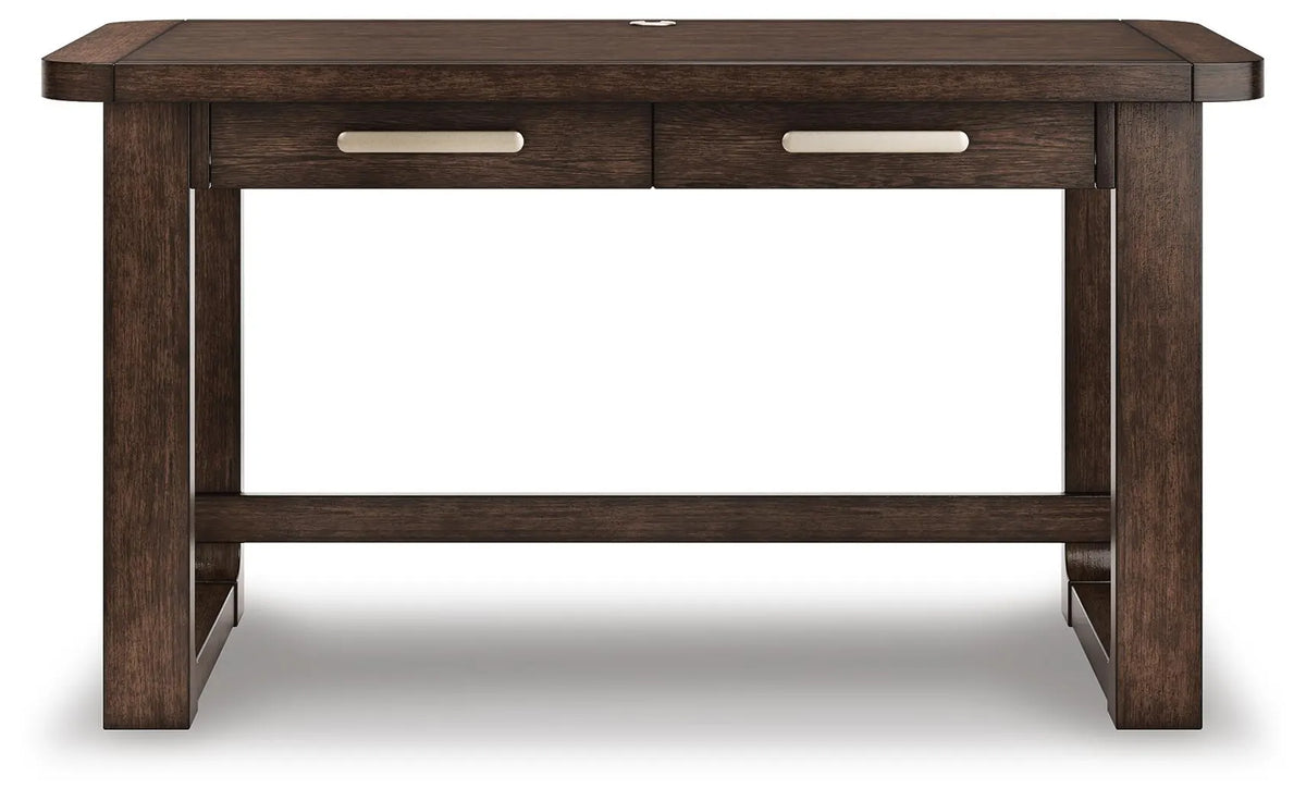 Breckington 56" Home Office Desk - Dark Brown