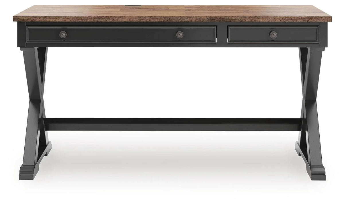 Wildenauer 60" Home Office Desk - Brown/Black