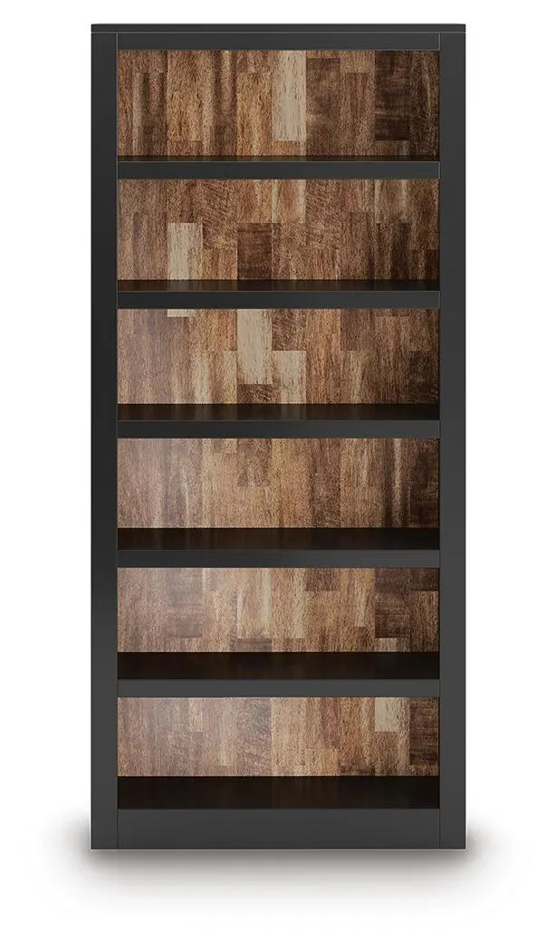 Wildenauer 75" Bookcase - Brown/Black