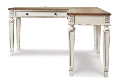 Realyn 2-Piece Home Office Desk - White/Brown