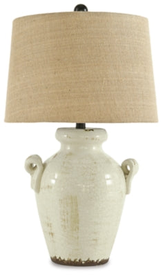Emelda Table Lamp - Cream