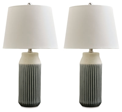 Afener Table Lamp (Set of 2) - Blue/Beige