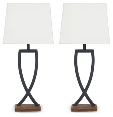 Makara Table Lamp (Set of 2) - Black/Brown
