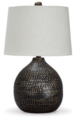 Maire Table Lamp - Black/Gold Finish