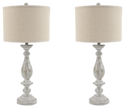 Bernadate Table Lamp (Set of 2) - Whitewash