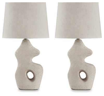 Chadrich Table Lamp (Set of 2) - Antique Beige
