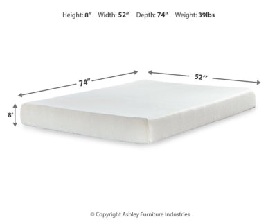 Chime 8 Inch Memory Foam Full Mattress in a Box