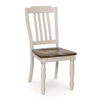 Mellintine Dining Chair - Antique White/Brown