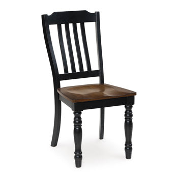 Loganeer Dining Chair - Black/Brown