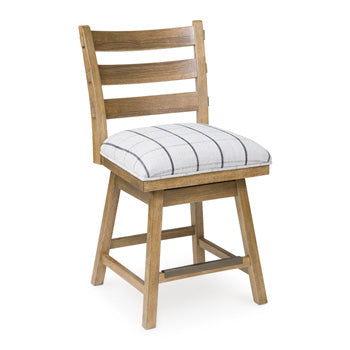 Ridgester Counter Height Swivel Barstool - Light Brown