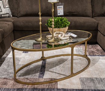 Mesa de centro Korajane - Oro antiguo