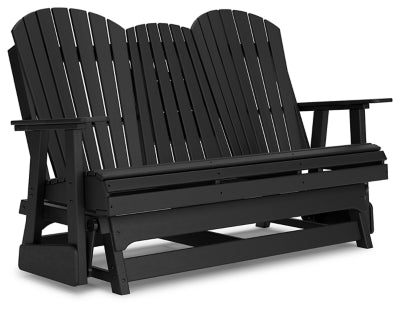 Mecedora de dos plazas para exteriores Hyland Wave - Negro