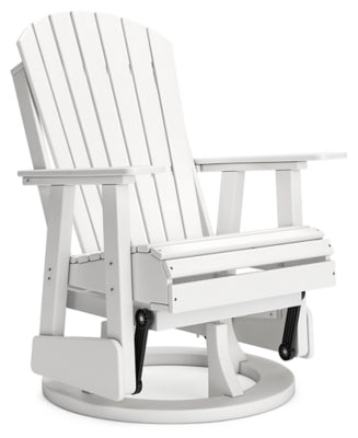Hyland Wave Outdoor Swivel Glider Chair - White
