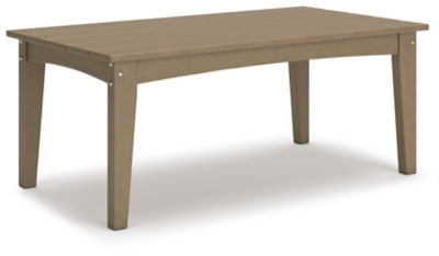 Mesa de centro para exteriores Hyland Wave - Madera a la deriva