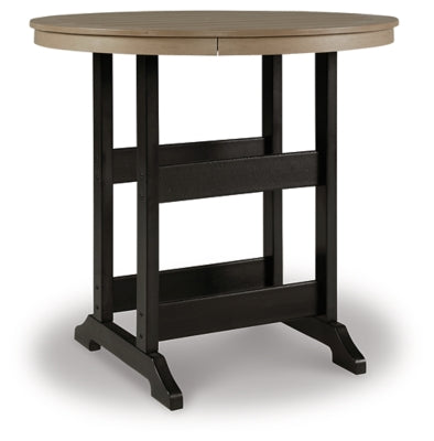 Fairen Trail Bar Table - Black/Driftwood