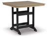 Mesa de comedor de altura de mostrador para exteriores Fairen Trail