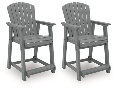Ross Cove Outdoor Counter Height Bar Stool (Set of 2) - Dark Gray