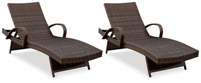Chaise longue Kantana (juego de 2) - Marrón