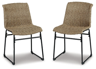 Amaris Outdoor Dining Chair (Set of 2) - Brown/Black