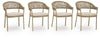 Ocean Park Outdoor Arm Chair with Cushion (Set of 4)