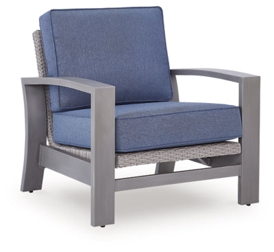 Dillon Beach Outdoor Spring Lounge Chair - Blue/Gray