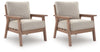 Cliffs Beach Outdoor Lounge Chair with Cushion (Set of 2)
