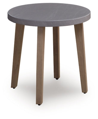 Francis Beach Outdoor End Table - Natural/Gray