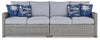 Naples Beach Outdoor Right and Left-arm Facing Loveseat with Cushion (Set of 2)