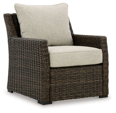 Sillón de exterior Brook Ranch con cojín - Marrón