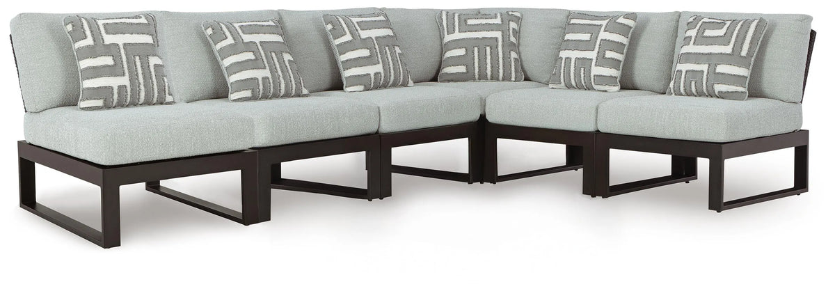 Seccional de exterior Beachloft de 6 piezas - Black