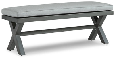 Elite Park Outdoor Bench with Cushion - Gray